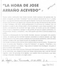 "La hora de José Arraño Acevedo" "La hora de José Arraño Acevedo"