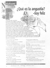 Nerudiando ¿Qué es la angustia?-Soy Feliz (entrevistas) Nerudiando ¿Qué es la angustia?-Soy Feliz (entrevistas)