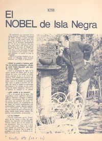 El Nobel de Isla Negra (entrevista) El Nobel de Isla Negra (entrevista)