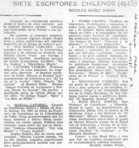 Siete escritores chilenos Siete escritores chilenos