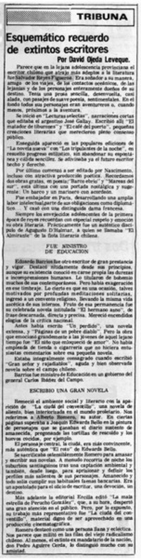 Esquemático recuerdo de extintos escritores Esquemático recuerdo de extintos escritores