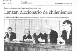 Lanzan diccionario de chilenismos Lanzan diccionario de chilenismos