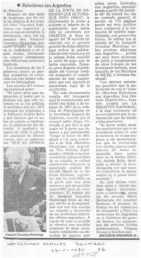 Relaciones con Argentina Relaciones con Argentina