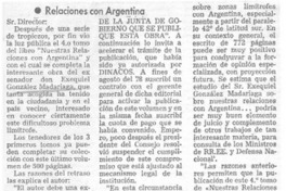 Relaciones con Argentina Relaciones con Argentina