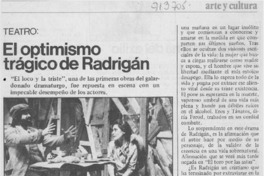 El optimismo trágico de Radrigán El optimismo trágico de Radrigán
