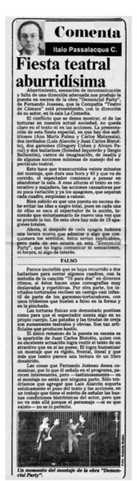 Fiesta teatral aburridísima Fiesta teatral aburridísima