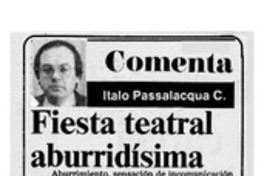 Fiesta teatral aburridísima Fiesta teatral aburridísima