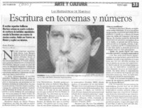 Escritura en teoremas y números Escritura en teoremas y números