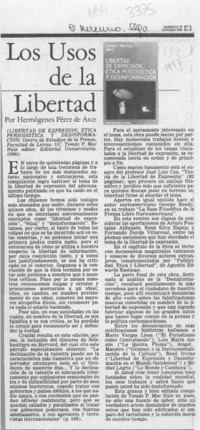 Los usos de la libertad Los usos de la libertad