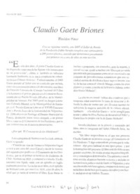 Claudio Gaete Briones Claudio Gaete Briones