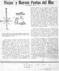 Viejos y nuevos poetas del mar Viejos y nuevos poetas del mar