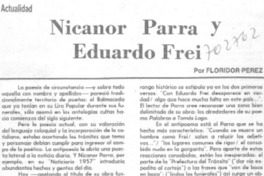 Nicanor Parra y Eduardo Frei Nicanor Parra y Eduardo Frei