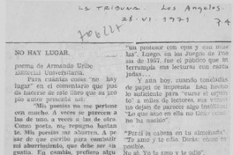 No hay lugar No hay lugar
