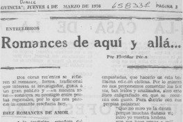 Romances de aquí y allá Romances de aquí y allá