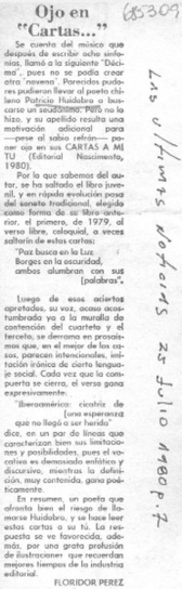 Ojo en "cartas--" Ojo en "cartas--"