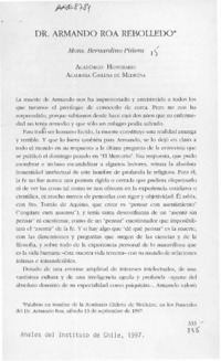 Dr. Armando Roa Rebolledo Dr. Armando Roa Rebolledo