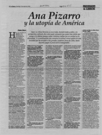 Ana Pizarro y la utopía de América Ana Pizarro y la utopía de América