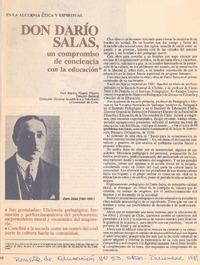 Don Darío Salas, un compromiso de conciencoa con la educación Don Darío Salas, un compromiso de conciencoa con la educación