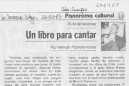 Un libro para cantar Un libro para cantar