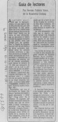 Guía de lectores Guía de lectores
