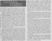 Guía de lectores Guía de lectores