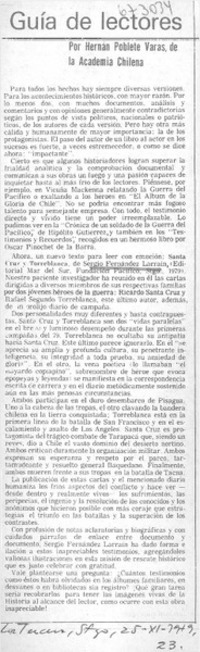Guía de lectores Guía de lectores
