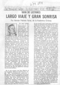 Largo viaje y gran sonrisa Largo viaje y gran sonrisa