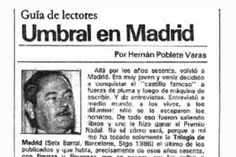 Umbral en Madrid Umbral en Madrid