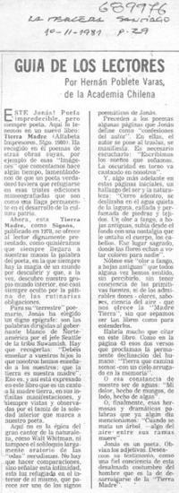 Guía de lectores Guía de lectores