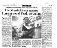 Literatura boliviana traspasa fronteras con el fondo de cultura Literatura boliviana traspasa fronteras con el fondo de cultura