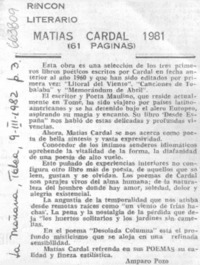 Matías Cardal 1981 Matías Cardal 1981
