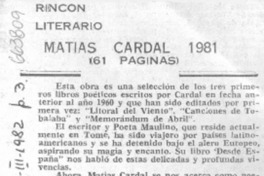 Matías Cardal 1981 Matías Cardal 1981