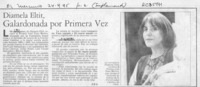 Diamela Eltit, galardonada por primera vez (entrevista) Diamela Eltit, galardonada por primera vez (entrevista)