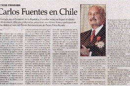 Carlos Fuentes en Chile Carlos Fuentes en Chile