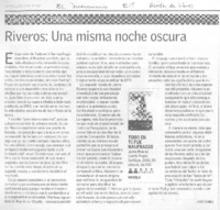 Riveros: una misma noche oscura Riveros: una misma noche oscura