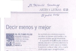 Decir menos y mejor Decir menos y mejor