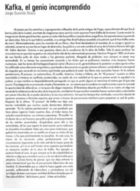Kafka, el genio incomprendido Kafka, el genio incomprendido