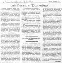 Luis Durand y "Don Arturo" Luis Durand y "Don Arturo"