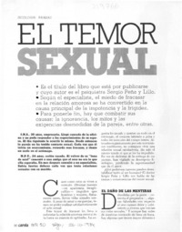 "El temor sexual" "El temor sexual"