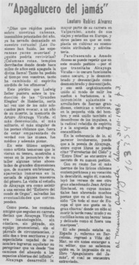 "Apagalucero del jamás", bello título de un libro extraordinario "Apagalucero del jamás", bello título de un libro extraordinario