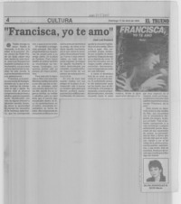 "Francisca, yo te amo" "Francisca, yo te amo"