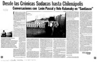 Desde las crónicas sudacas hasta chilenápolis Desde las crónicas sudacas hasta chilenápolis