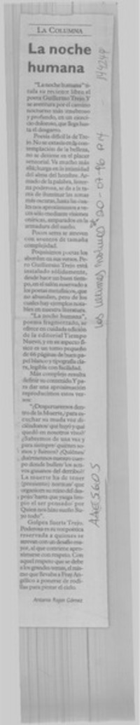 La noche humana La noche humana
