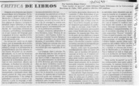 Crítica de libros Crítica de libros
