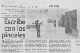 Escribe con los pinceles Escribe con los pinceles