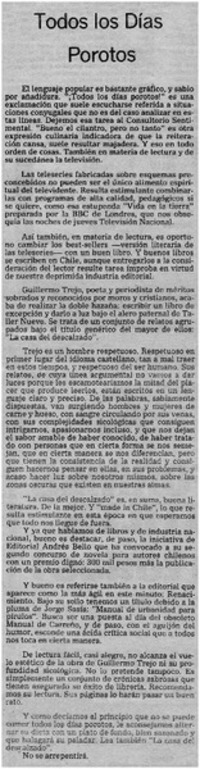 Todos los días porotos Todos los días porotos