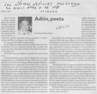 Adiós, poeta Adiós, poeta