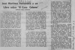 José Martínez Fernández y un libro sobre "El caso Calama" José Martínez Fernández y un libro sobre "El caso Calama"