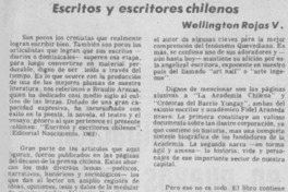 Escritos y escritores chilenos Escritos y escritores chilenos