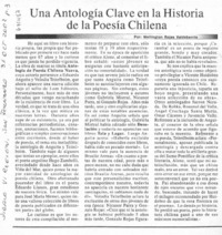 Una antología clave en la historia de la poesía chilena Una antología clave en la historia de la poesía chilena